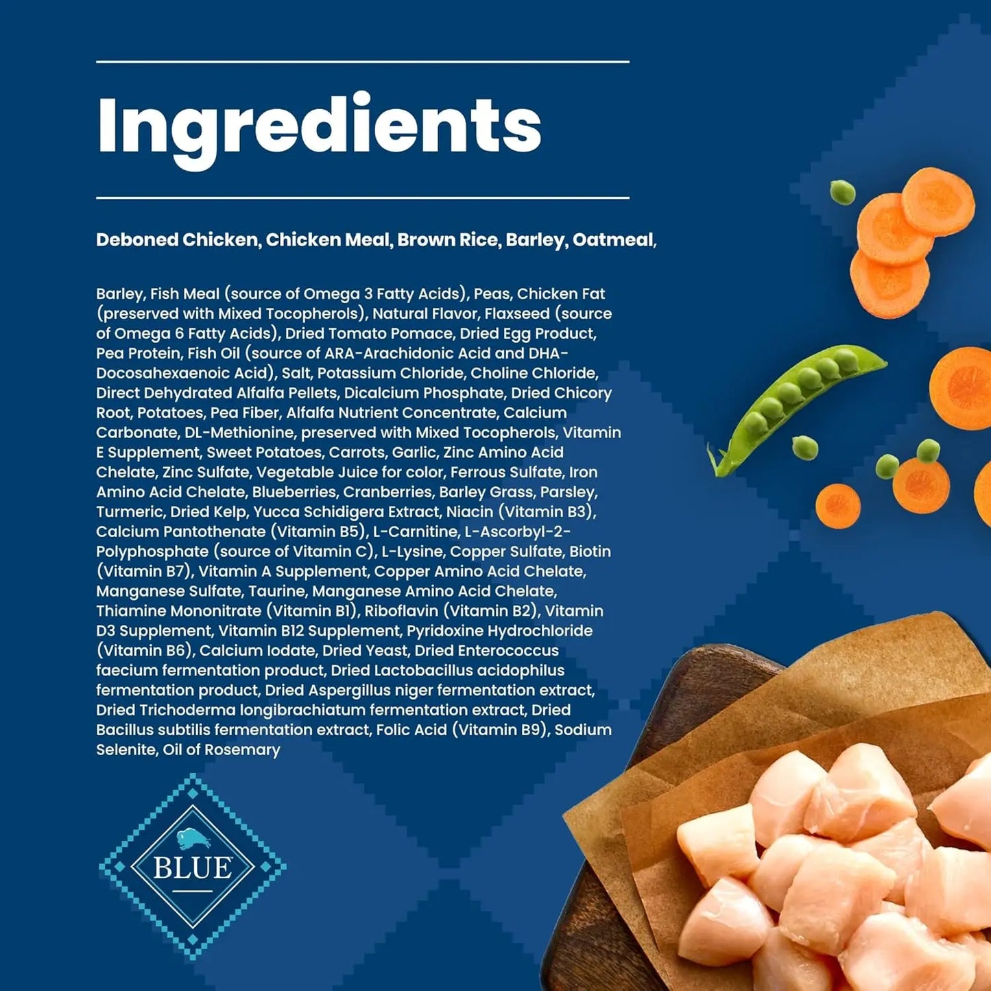 Blue Buffalo Dog Food for Puppy Dry Dog Food, 15 lb Bag