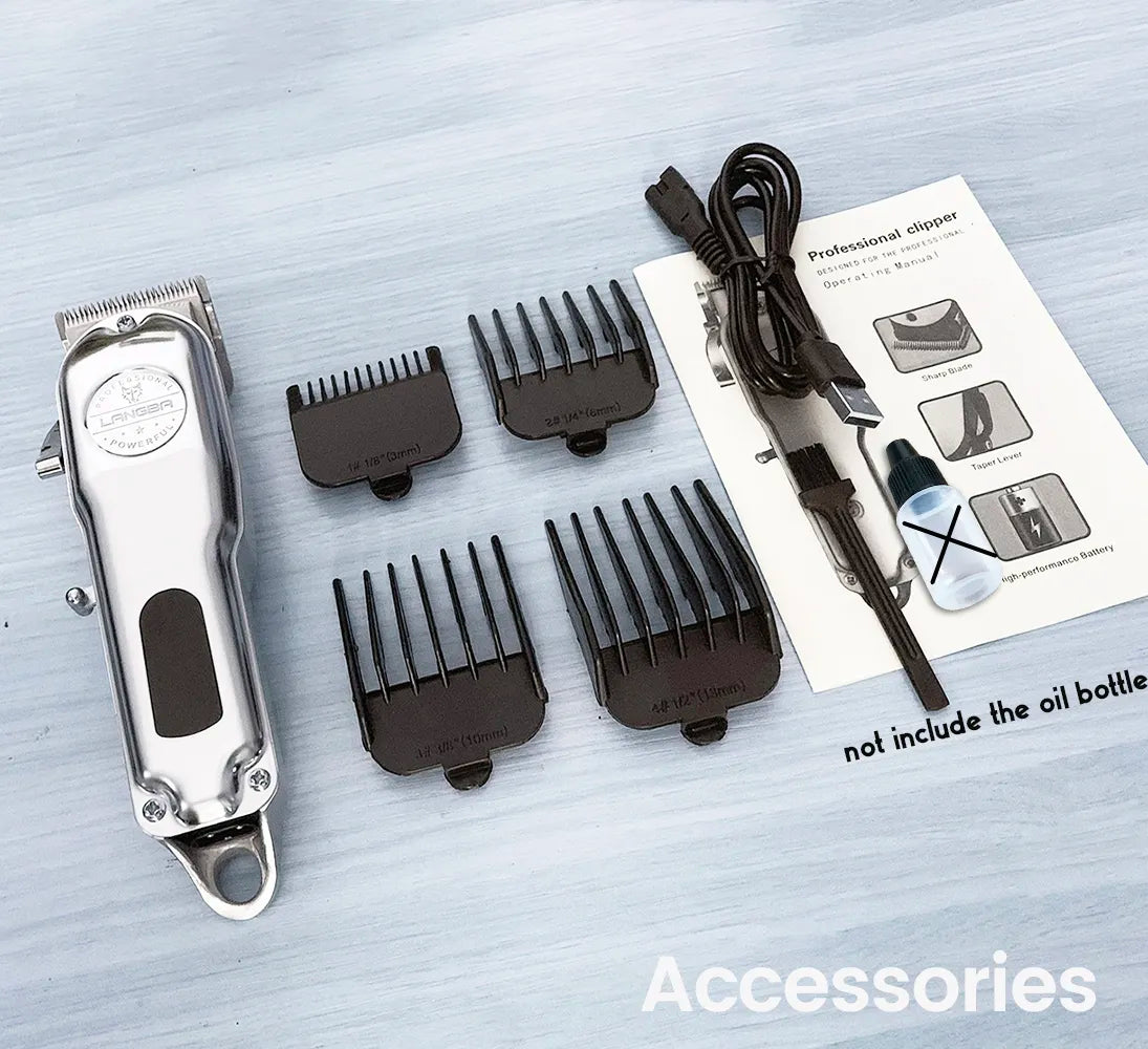 Professional Dog Hair Clipper All Metal Rechargeable