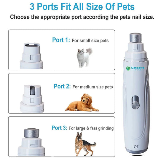 Pet Nail Clippers Electric Grinder USB Rechargeable