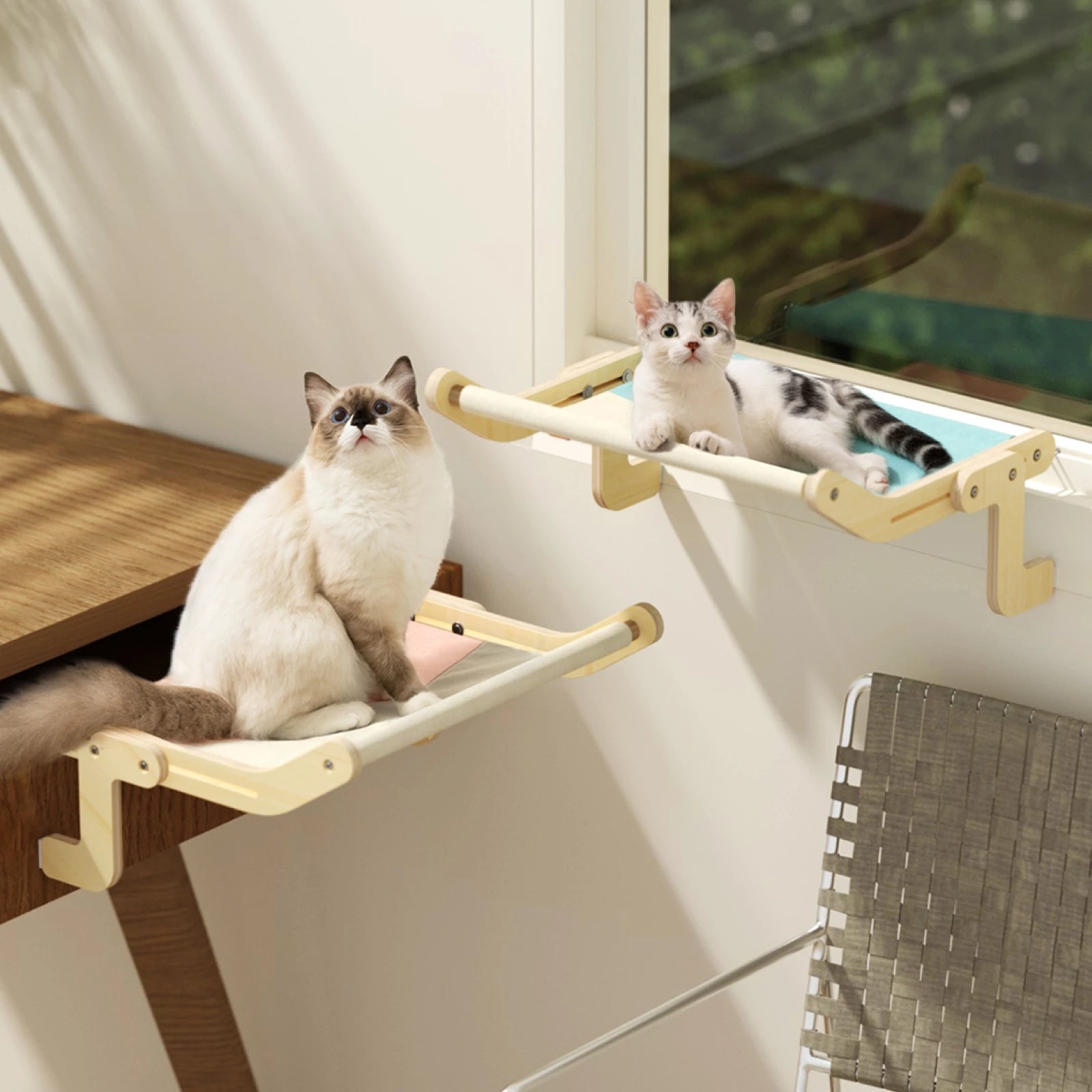 Cat Perch Wooden Assembly Hanging