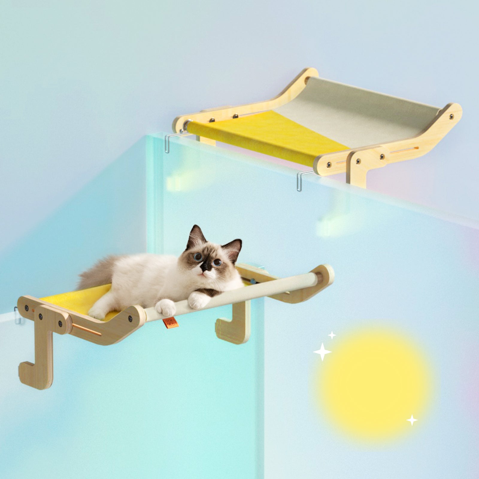 Cat Perch Wooden Assembly Hanging