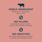 Wag Freeze-Dried Raw Single Ingredient Dog Treats, Beef Liver, 3.3 Ounce (Pack of 1)