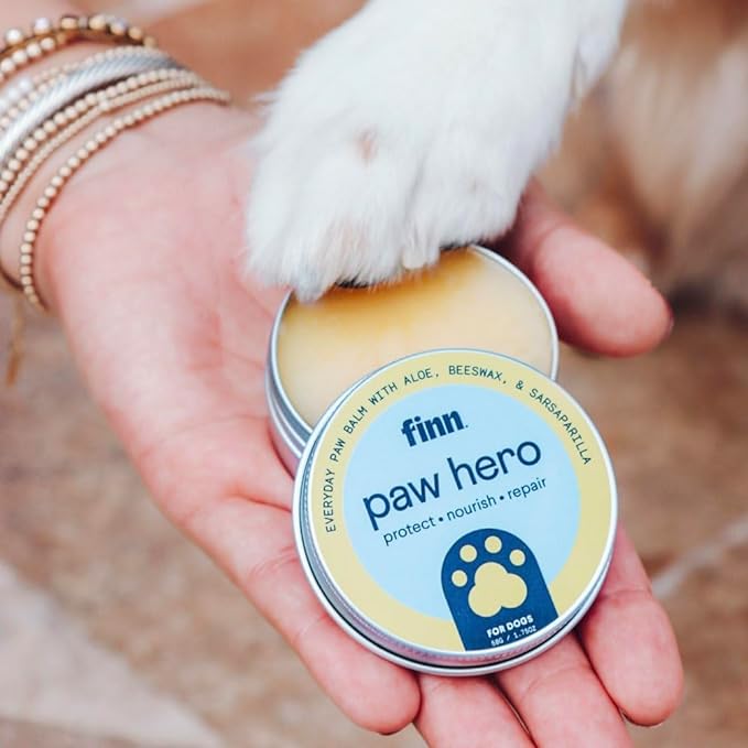 Finn Paw Hero Natural Revitalizing Dog Paw Balm  Protect, Nourish & Repair Paws from Pavement, Dryness, & Spring Adventures - 1.75 oz