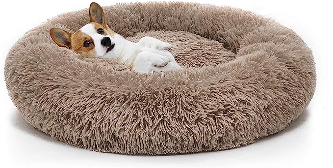 Perpets Orthopedic Dog Bed Comfortable Donut Cuddler Round Dog Bed Ultra Soft Washable Dog and Cat Cushion Bed (Style 6)