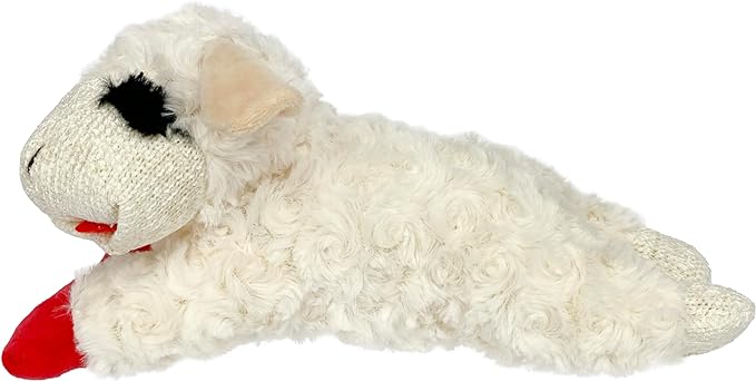 Multipet Plush Dog Toy, Lambchop, 10 Regular, White, Large