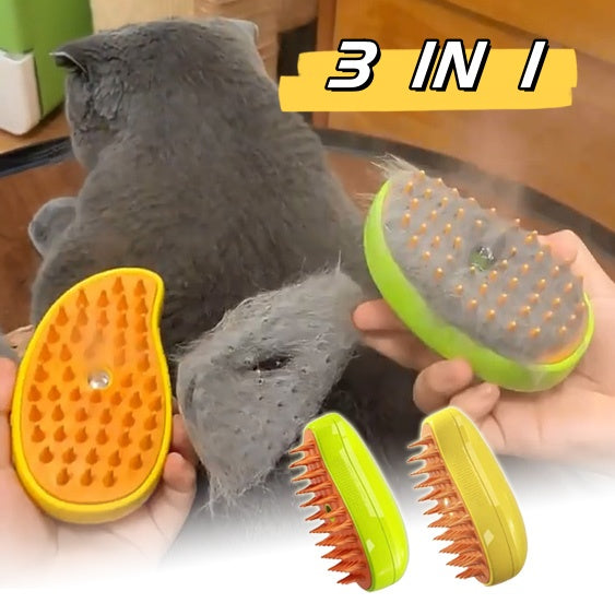 Pet Grooming Steam Brush for Cats and Dogs