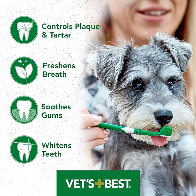 Vet’s Best Enzymatic Dog Toothpaste | Teeth Cleaning and Fresh Breath Dental Care Gel | Vet Formulated | 3.5 Ounces | Grape flavor