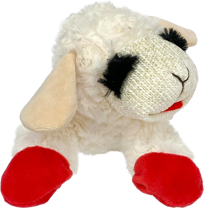 Multipet Plush Dog Toy, Lambchop, 10 Regular, White, Large