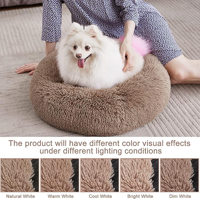 Perpets Orthopedic Dog Bed Comfortable Donut Cuddler Round Dog Bed Ultra Soft Washable Dog and Cat Cushion Bed (Style 6)