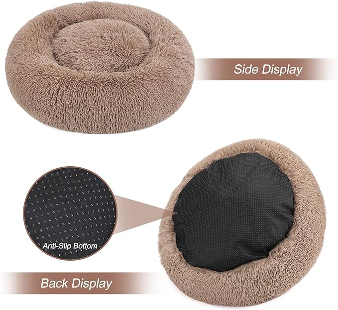 Perpets Orthopedic Dog Bed Comfortable Donut Cuddler Round Dog Bed Ultra Soft Washable Dog and Cat Cushion Bed (Style 6)