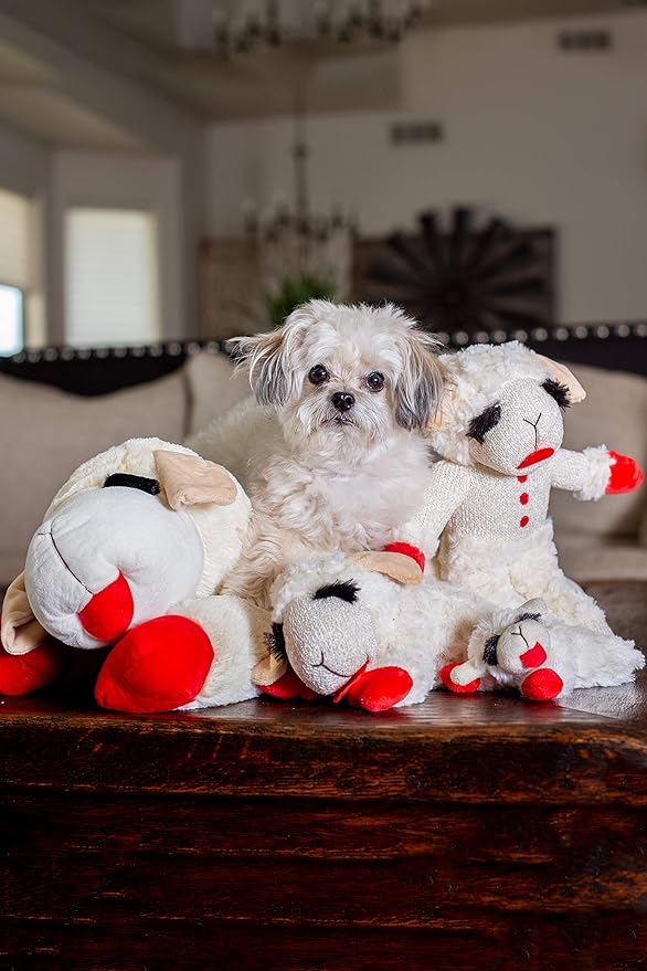 Multipet Plush Dog Toy, Lambchop, 10 Regular, White, Large