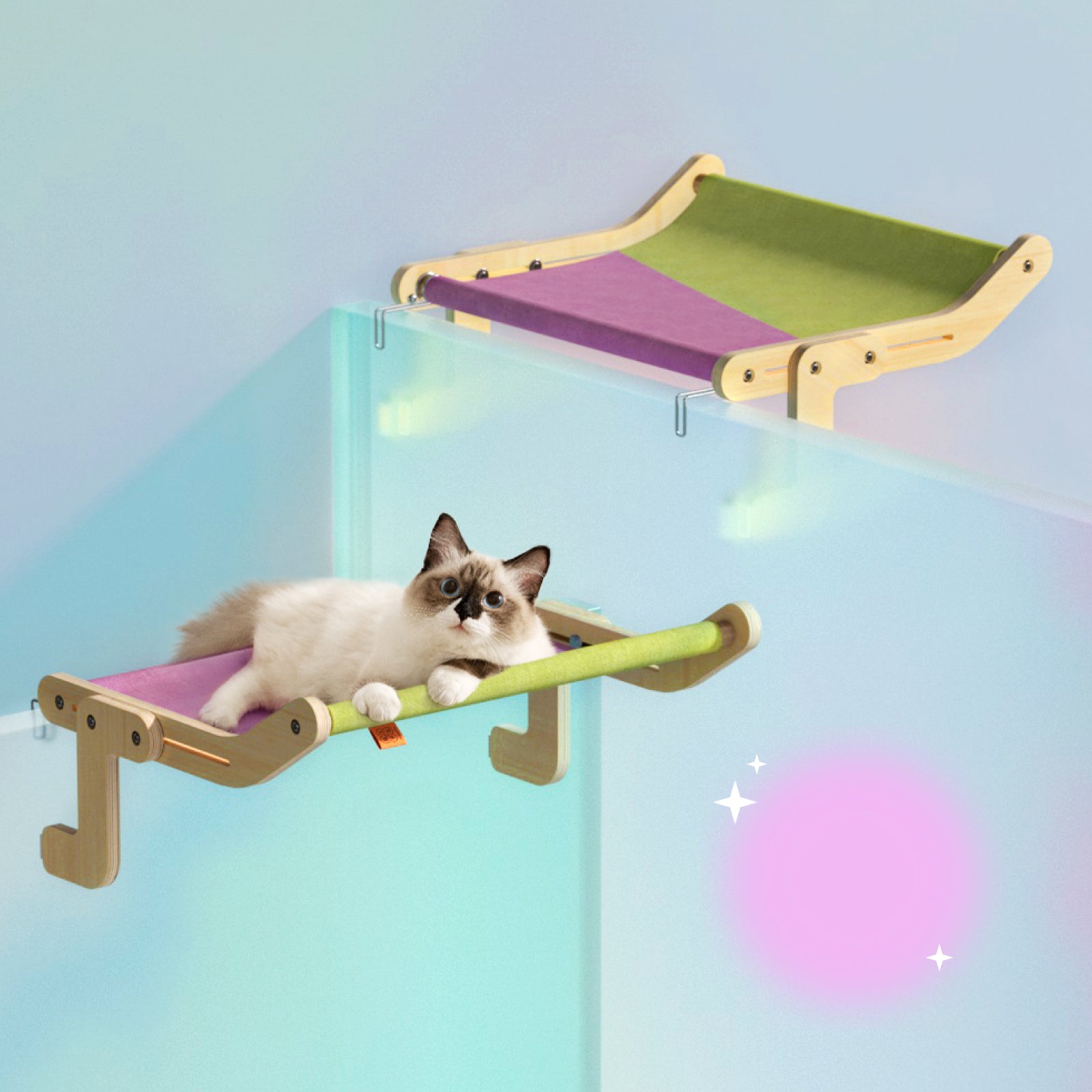 Cat Perch Wooden Assembly Hanging