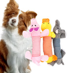 Dog Cat Fleece Toys Elephant Duck Pig  Plush Toys Chew Sound Dolls