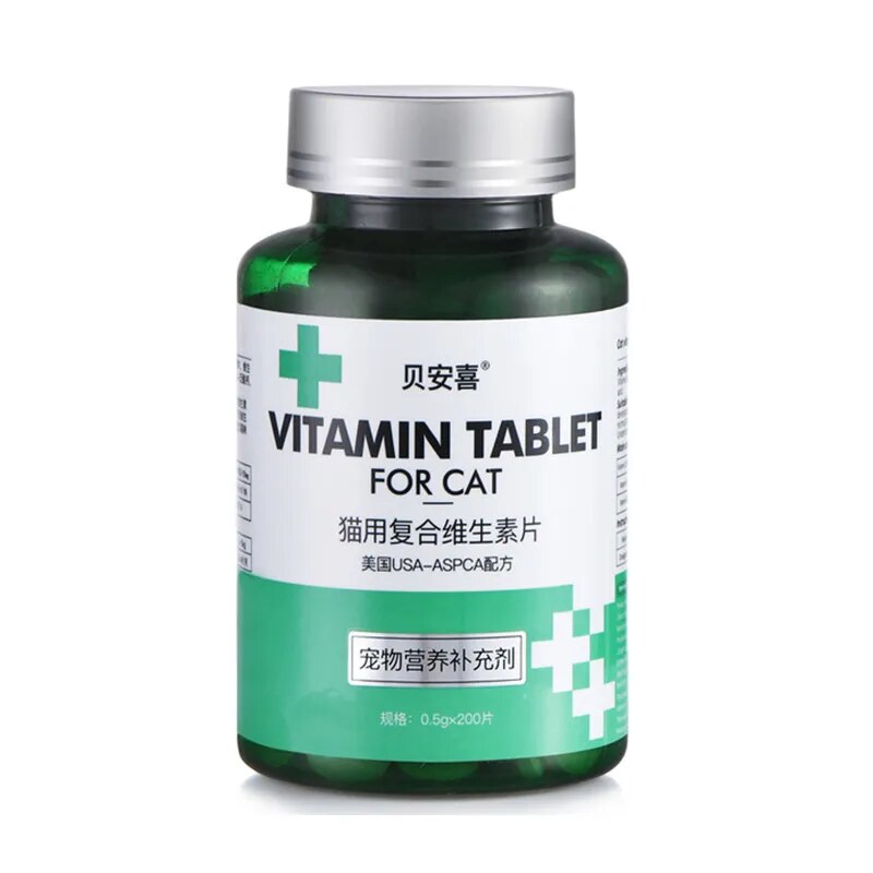 200 tablets of multi-vitamin supplement for pet cats