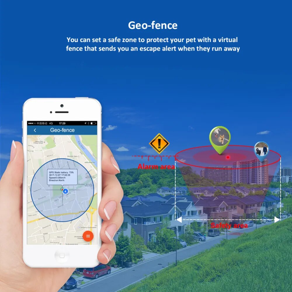 Mini Pet GPS Tracker  Waterproof 400hours Standby Free App