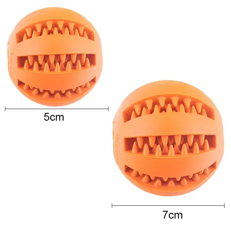 Dog Ball ToysInteractive Elasticity Puppy Chew Toy Tooth Cleaning Rubber Food Ball