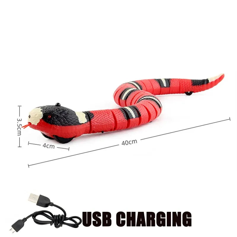 Snake Cat Teaser Indoor Play Kitten Toy USB Rechargeable