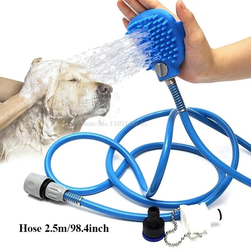 Pet Shower Head With Hose Sprayer Faucet Adapter