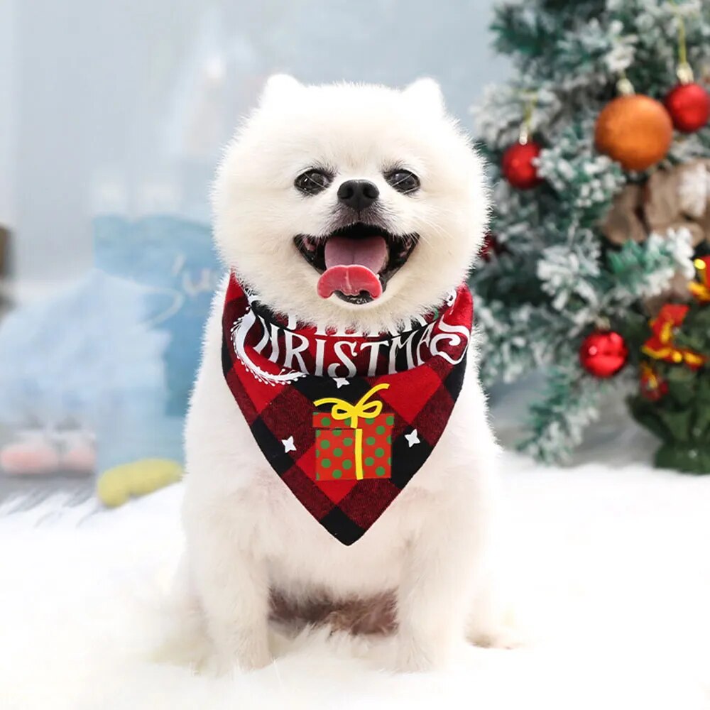 Bandanas Christmas  Scarf Bibs for Dogs