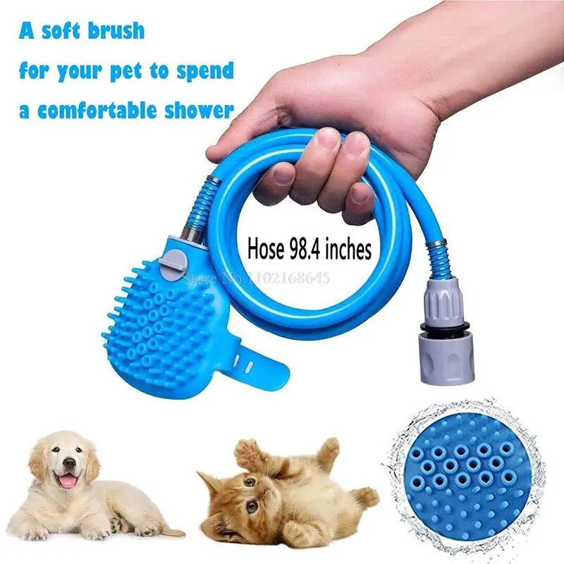 Pet Shower Head With Hose Sprayer Faucet Adapter