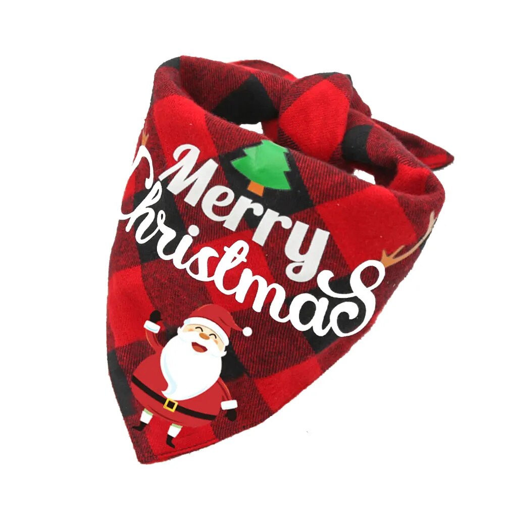 Christmas Bandanas Classic Scarf Bibs for Dogs Cats