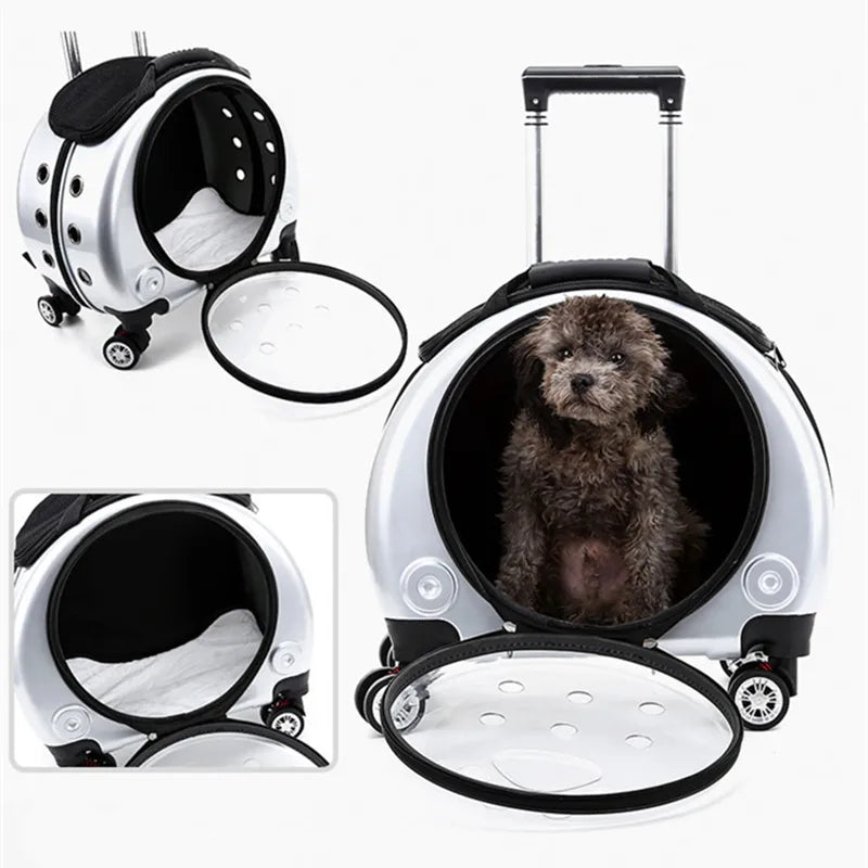 Pet Trolley Travel Bag Cat Carrier