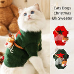 Kawaii Christmas & New Year Sweater with Elk Design for Cats and Dogs