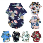 Small and medium-sized dog beach pineapple shirt spring and summer season clothing