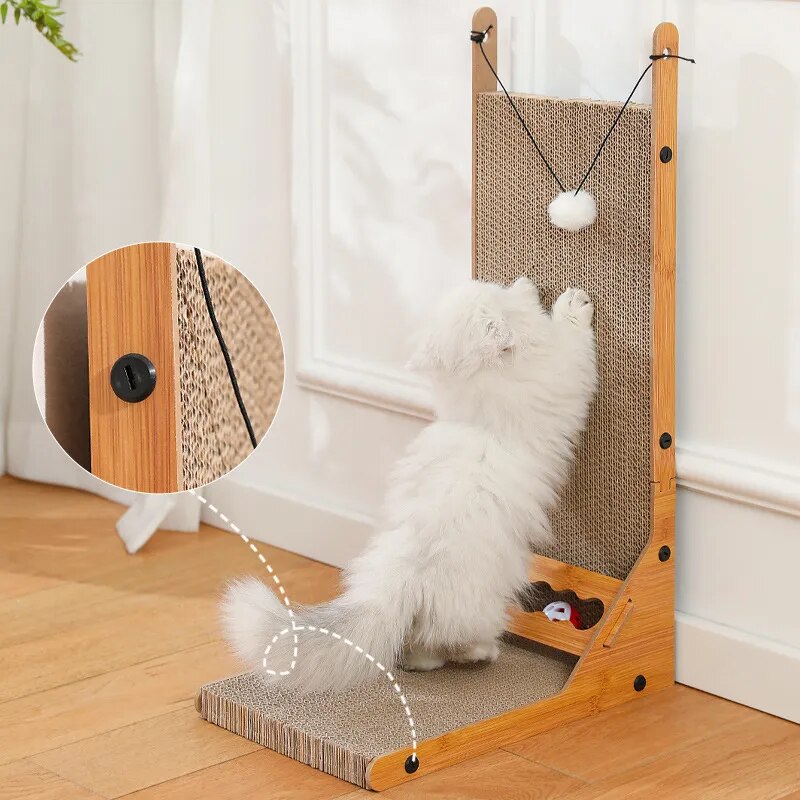 L-shaped Cat Scratcher Toys Healthy Corrugate