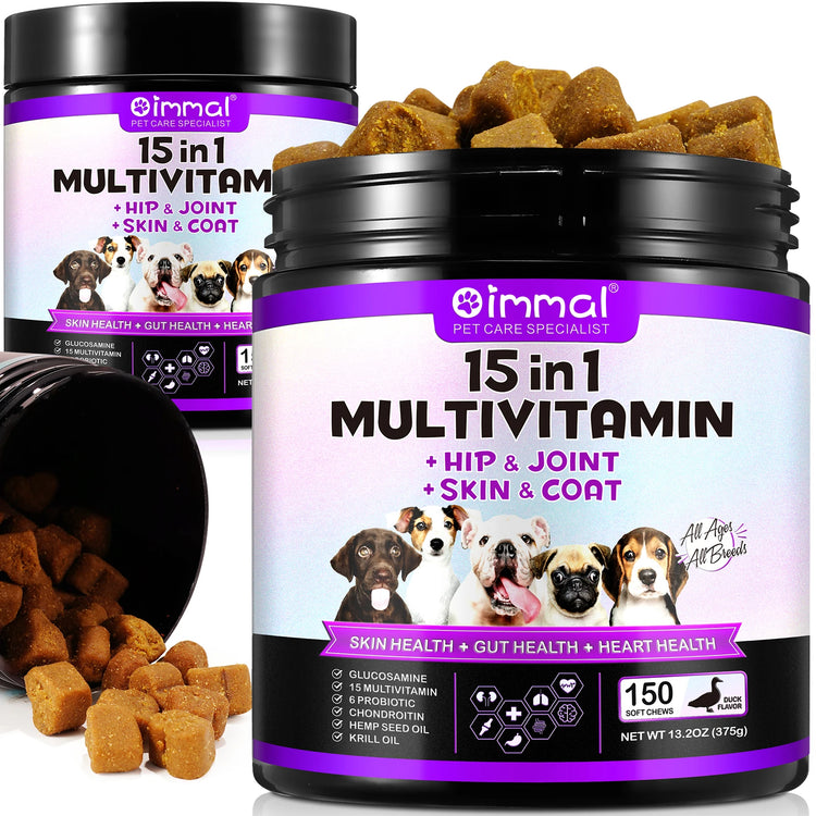 15 in 1 Dog Multivitamin Supplements Immunity Digestion Joint& Heart