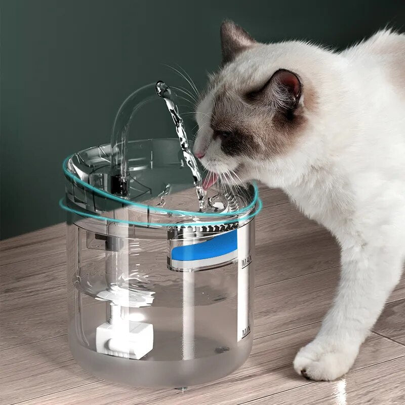 2L Smart Cat Water Fountain with Motion Sensor and Filters