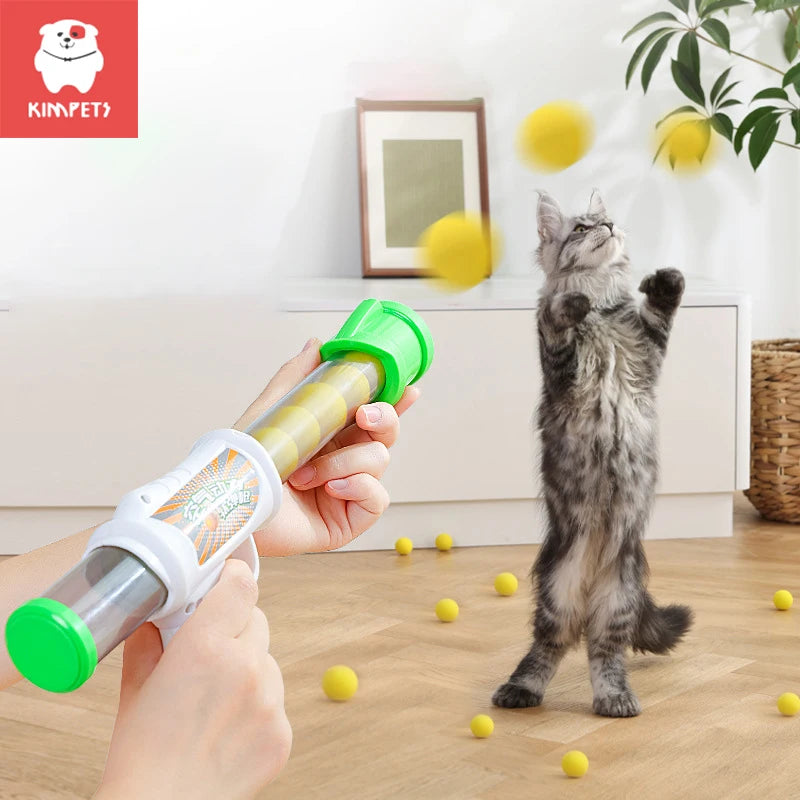 Kimpets Cat Toys With 9Pcs Soft Balls Air Aerodynam