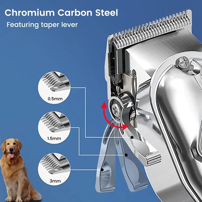 Professional Dog Hair Clipper All Metal Rechargeable