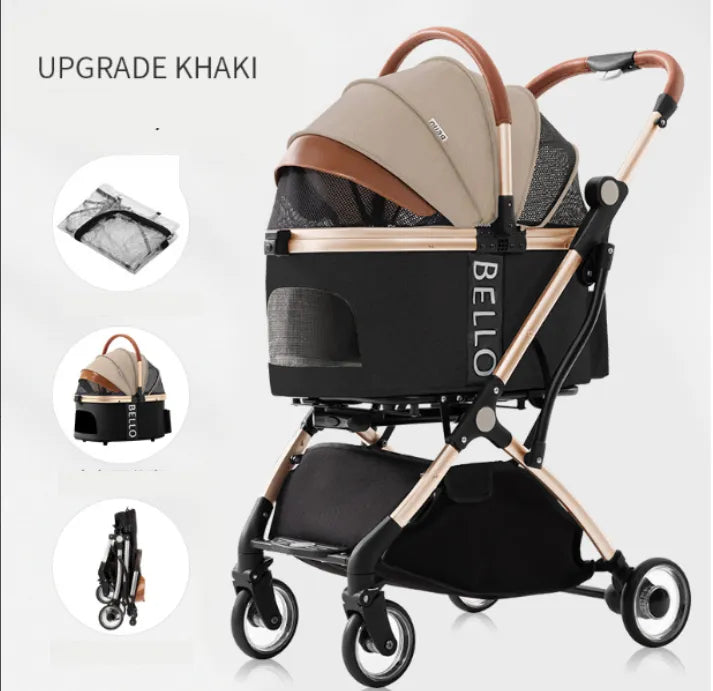 Aluminium Alloy Detachable Pet Stroller