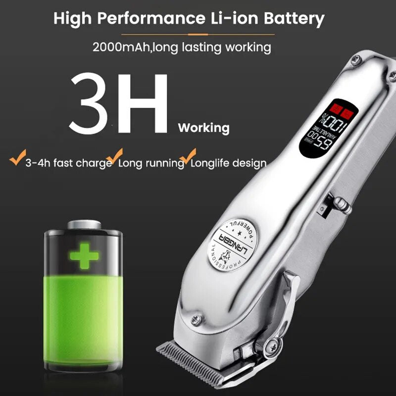 Professional Dog Hair Clipper All Metal Rechargeable