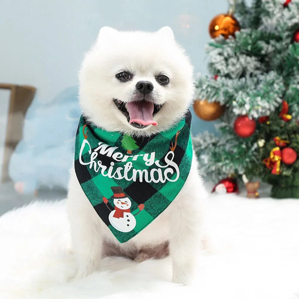 Christmas Bandanas Classic Scarf Bibs for Dogs Cats