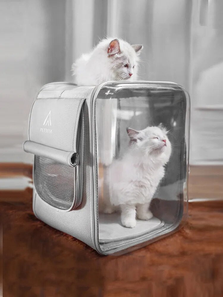 Pet Cat Dog Carrier Bags Transparent