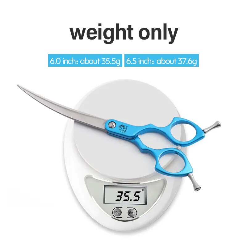 Professional Colorful Dog Grooming Cutting Scissors Pet Curved Scissors for Face