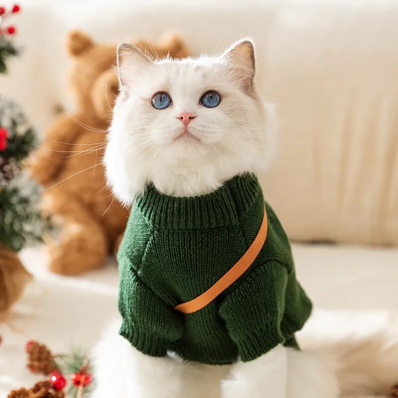 Kawaii Christmas & New Year Sweater with Elk Design for Cats and Dogs