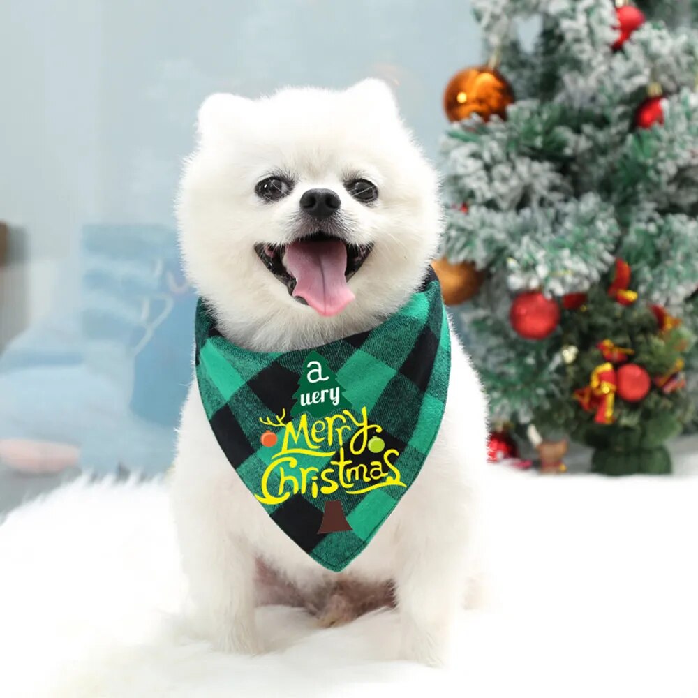 Christmas Bandanas Classic Scarf Bibs for Dogs Cats