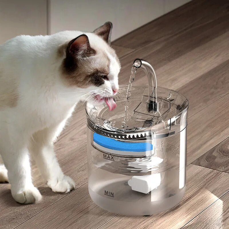 2L Smart Cat Water Fountain with Motion Sensor and Filters