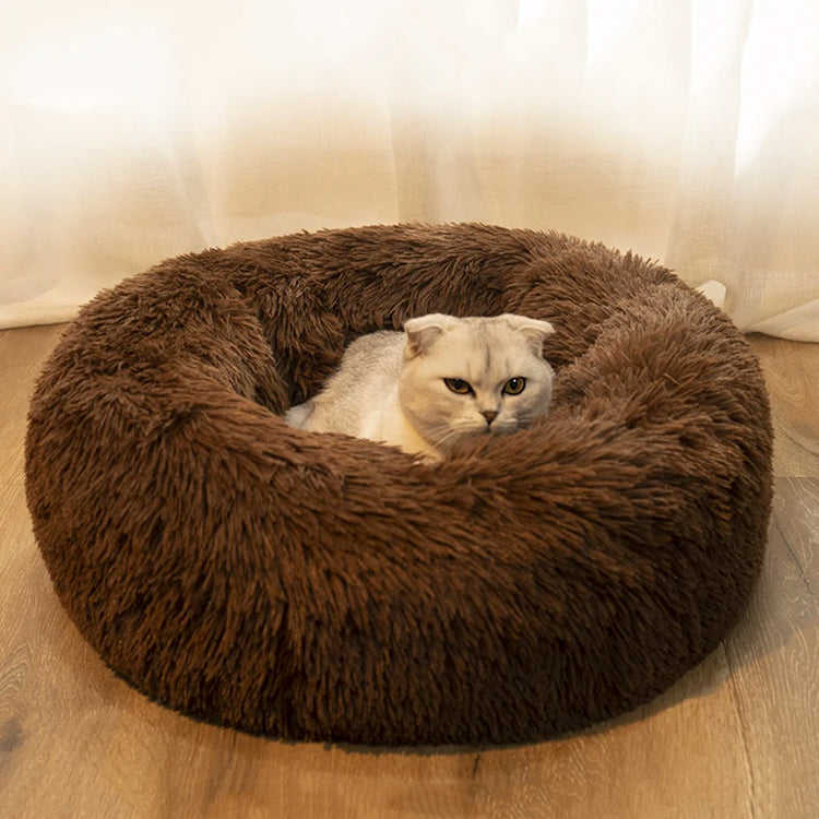 Pet Comfortable Donut Cuddler Round Kennel Soft Washable Bed