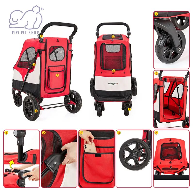 Multi-Functional Pet Cart Outdoor Travel