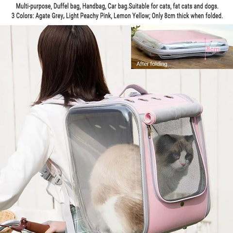 Pet Cat Dog Carrier Bags Transparent