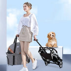 Detachable Pet Stroller Aluminium Alloy Dog Trolley