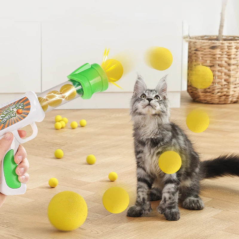 Kimpets Cat Toys With 9Pcs Soft Balls Air Aerodynam