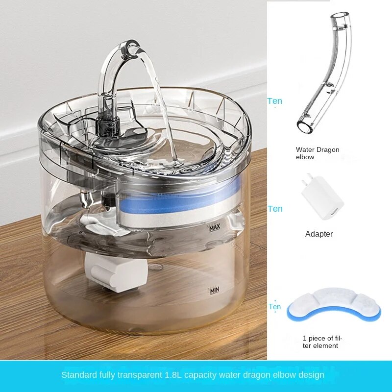 2L Smart Cat Water Fountain with Motion Sensor and Filters