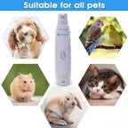 Pet Nail Clippers Electric Grinder USB Rechargeable