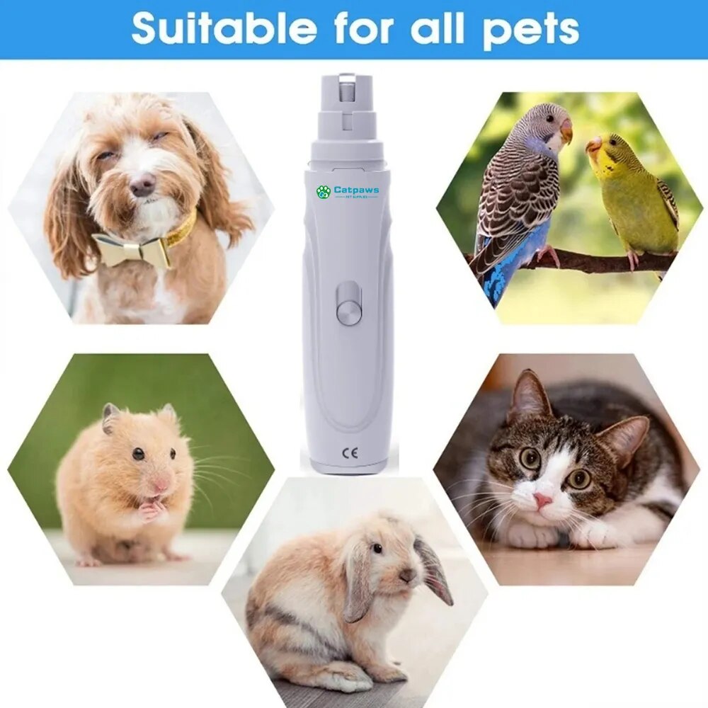 Pet Nail Clippers Electric Grinder USB Rechargeable
