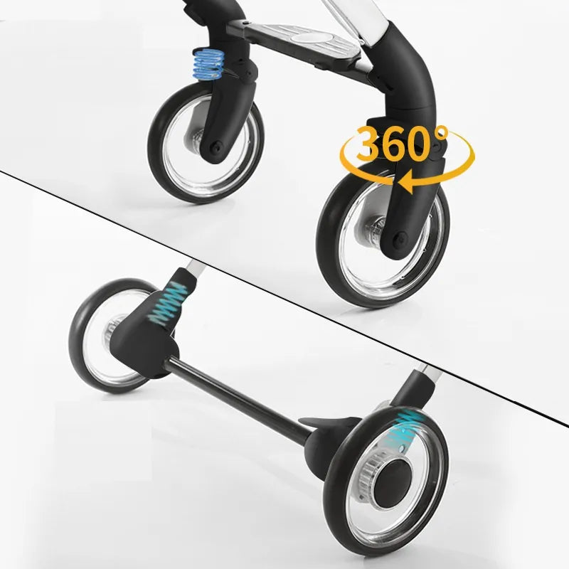 Detachable Pet Stroller Aluminium Alloy Dog Trolley